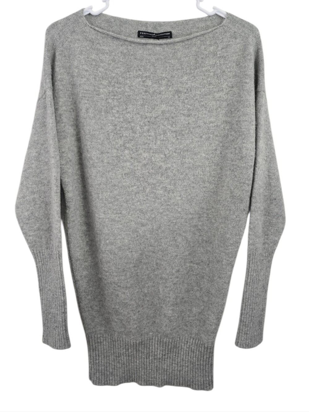 Peruvian Connection Women’s Gray Aspen Tunic 100% Royal Alpaca Size XS NWT